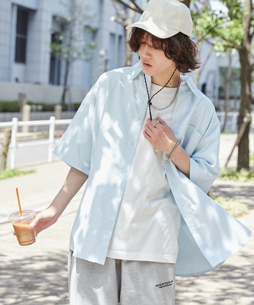 WEGO（ウィゴー）の「WEGO/イージーケアオックスフォードシャツ（シャツ/ブラウス・メンズ・グリーン系その他4/ブルー系その他4/ベージュ系その他/ブルー系その他・SMALL/MEDIUM/LARGE）」の18枚目の写真