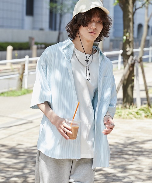 WEGO（ウィゴー）の「WEGO/イージーケアオックスフォードシャツ（シャツ/ブラウス・メンズ・グリーン系その他4/ブルー系その他4/ベージュ系その他/ブルー系その他・SMALL/MEDIUM/LARGE）」の20枚目の写真