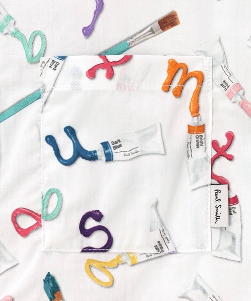 Paul Smith JUNIOR（ポールスミスジュニア）の「ガールズ ペイントロゴ ワンピース / 893122 4141304（ワンピース・キッズ・ホワイト/ライトブルー・110/100/90/130/120）」の6枚目の写真