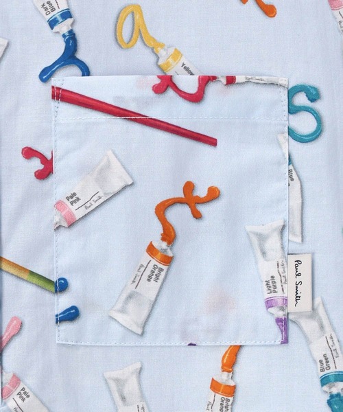 Paul Smith JUNIOR（ポールスミスジュニア）の「ガールズ ペイントロゴ ワンピース / 893122 4141304（ワンピース・キッズ・ホワイト/ライトブルー・110/100/90/130/120）」の3枚目の写真