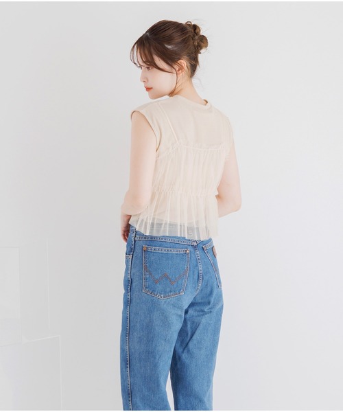 Dita Muaj.(ディータムアージュ)の「【SET】フレンチラメタンク&チュールキャミ(Tシャツ/カットソー・レディース・ホワイト/ブラック/サックスブルー/ナチュラル・FREE)」の19枚目の写真