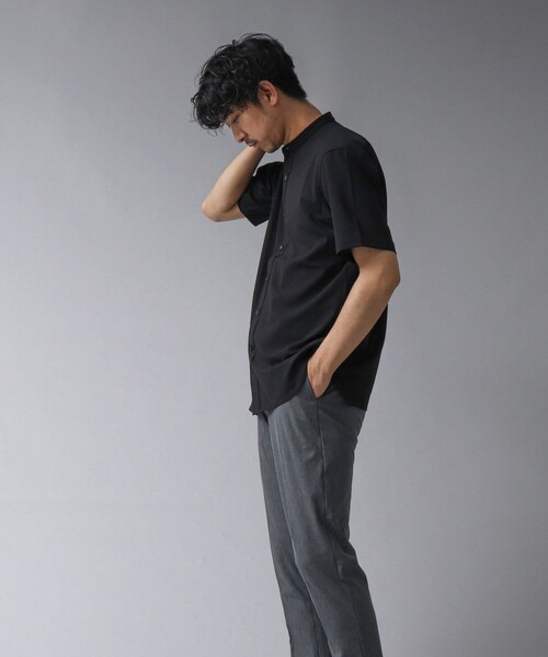 NOLLEY’S(ノーリーズ)の「【ACTIVE SECT】《限定展開 / 速乾 / イージーケア》”ALL TIME DRY” バンドカラー半袖シャツ(シャツ/ブラウス・メンズ・ダークネイビー/ブラック/サックスブルー/ベージュ・M/S/XL/L)」の15枚目の写真