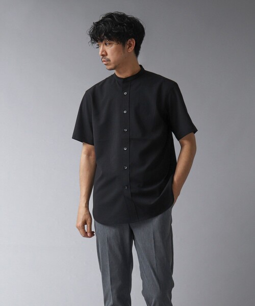 NOLLEY’S(ノーリーズ)の「【ACTIVE SECT】《限定展開 / 速乾 / イージーケア》”ALL TIME DRY” バンドカラー半袖シャツ(シャツ/ブラウス・メンズ・ダークネイビー/ブラック/サックスブルー/ベージュ・M/S/XL/L)」の16枚目の写真