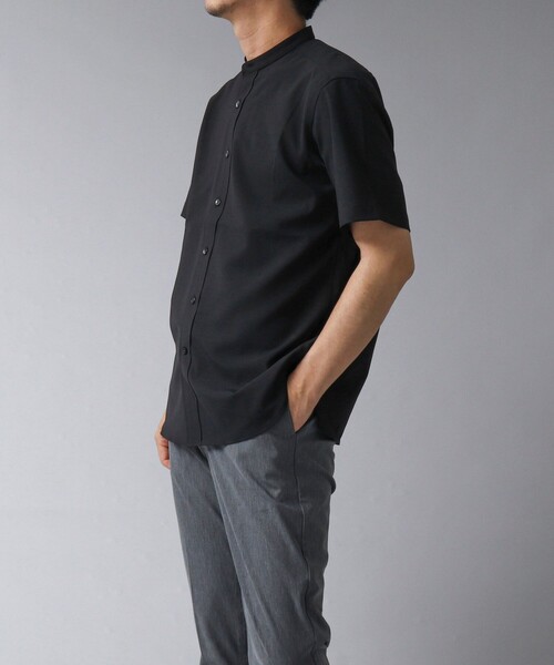 NOLLEY’S(ノーリーズ)の「【ACTIVE SECT】《限定展開 / 速乾 / イージーケア》”ALL TIME DRY” バンドカラー半袖シャツ(シャツ/ブラウス・メンズ・ダークネイビー/ブラック/サックスブルー/ベージュ・M/S/XL/L)」の20枚目の写真