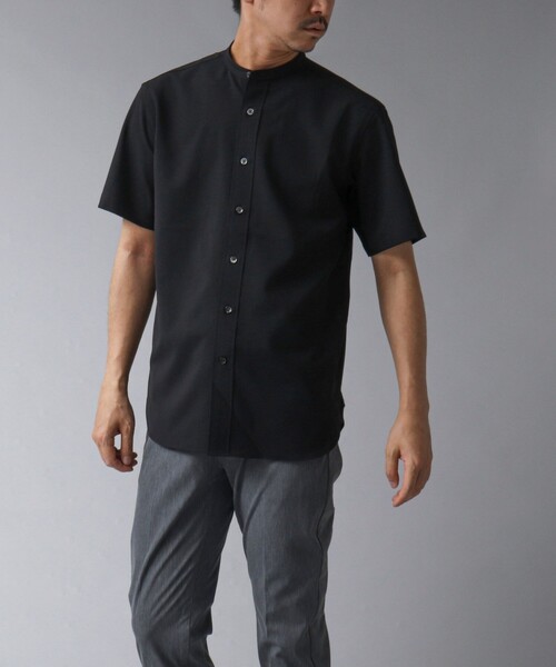 NOLLEY’S(ノーリーズ)の「【ACTIVE SECT】《限定展開 / 速乾 / イージーケア》”ALL TIME DRY” バンドカラー半袖シャツ(シャツ/ブラウス・メンズ・ダークネイビー/ブラック/サックスブルー/ベージュ・M/S/XL/L)」の21枚目の写真