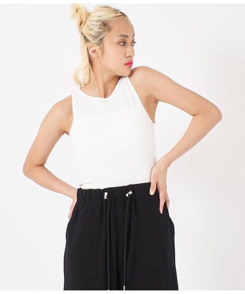 ANAP(アナップ)の「パット付アメリカンスリーブリブタンクトップ(タンクトップ・レディース・サックスブルー/ブラック/ホワイト・FREE)」の16枚目の写真