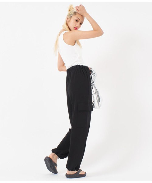 ANAP(アナップ)の「パット付アメリカンスリーブリブタンクトップ(タンクトップ・レディース・サックスブルー/ブラック/ホワイト・FREE)」の12枚目の写真