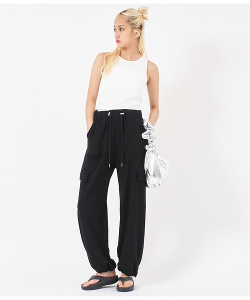 ANAP(アナップ)の「パット付アメリカンスリーブリブタンクトップ(タンクトップ・レディース・サックスブルー/ブラック/ホワイト・FREE)」の11枚目の写真