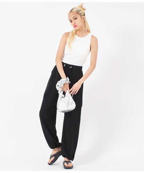 ANAP(アナップ)の「パット付アメリカンスリーブリブタンクトップ(タンクトップ・レディース・サックスブルー/ブラック/ホワイト・FREE)」の10枚目の写真