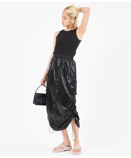 ANAP(アナップ)の「パット付アメリカンスリーブリブタンクトップ(タンクトップ・レディース・サックスブルー/ブラック/ホワイト・FREE)」の15枚目の写真