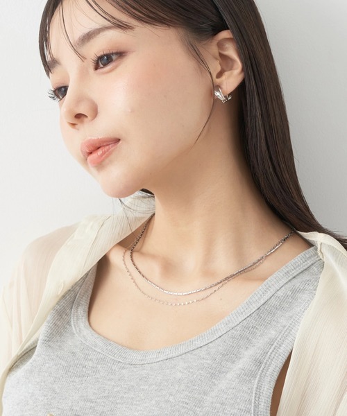 earth music&ecology（アースミュージックアンドエコロジー）の「ミニマルチェーン2setネックレス（ネックレス・レディース・シルバー/ゴールド・FREE）」の2枚目の写真