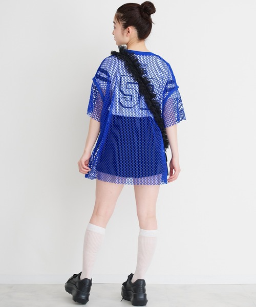 Narcissus（ナルシス）の「メッシュTシャツ　レイヤード（Tシャツ/カットソー・レディース・ホワイト/ブラック/ブルー・FREE）」の7枚目の写真