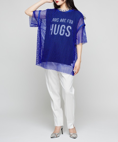 Narcissus（ナルシス）の「メッシュTシャツ　レイヤード（Tシャツ/カットソー・レディース・ホワイト/ブラック/ブルー・FREE）」の22枚目の写真