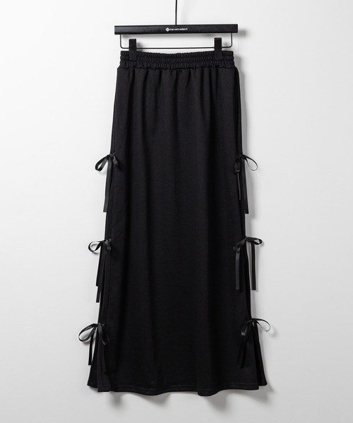 セール】【 2color 】3ストラップサイドリボンロングスウェット