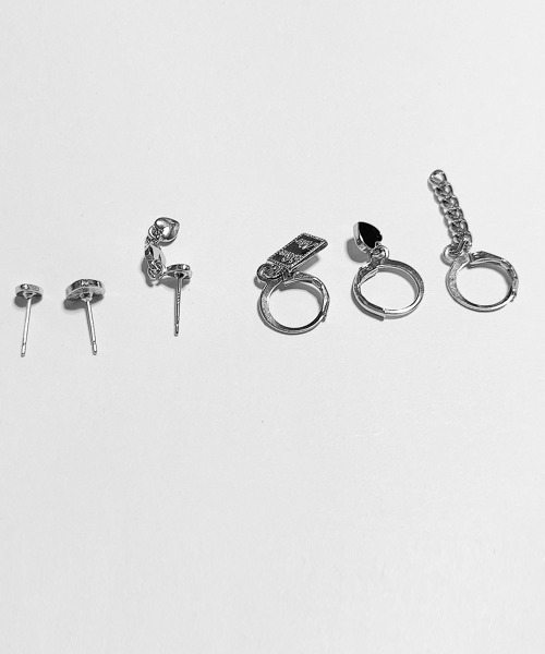 Miniministore(ミニミニストア)の「マルチ 揺れる フープピアス6個セット(ピアス(両耳用)・レディース・シルバー・FREE)」の6枚目の写真