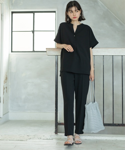 超希少　デバルテ　テーパードットパンツ　ヴィンテージ　黒　オフィス　大きいサイズ GLOBAL WORK パンツ ウツクシルエットテーパードパンツTall