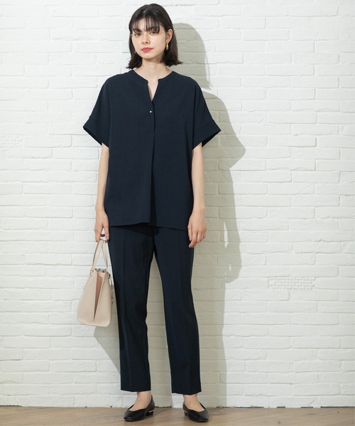 OPAQUE.CLIP(オペークドットクリップ)の「◆≪SS-LLsize≫ ストレッチ美脚イージーテーパードパンツ/セットアップ対応 【防シワ/抗ピル/洗濯機洗い可】(その他パンツ・レディース・ネイビー/キャメル/ブラック・40/38/42/36/34)」の16枚目の写真