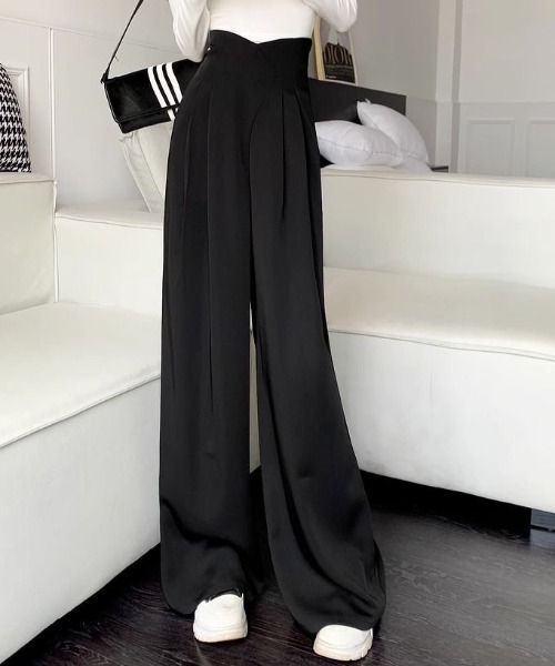 【セール】ハイウエストタックワイドパンツ（その他パンツ）｜Coo+i（クーイ）
