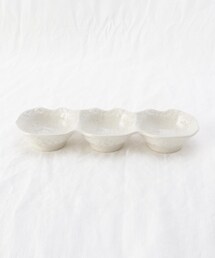 大きな絵皿パート２ 大きな絵皿パート2 饗の器 2つ仕切り皿 深 WH（食器）｜