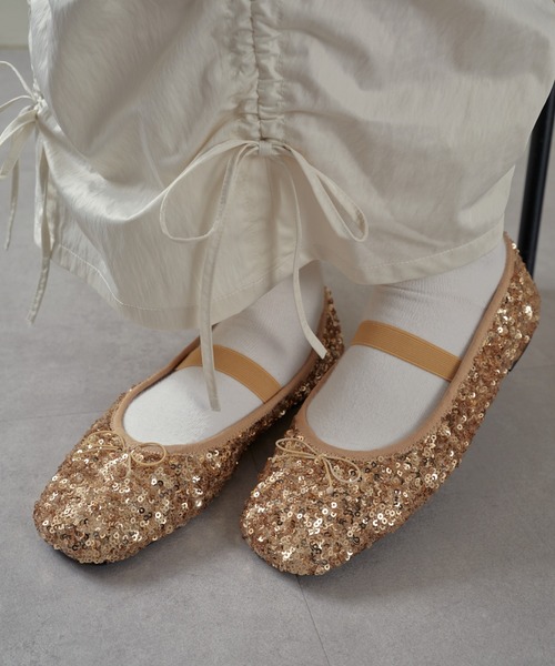 CIAOPANIC TYPY（チャオパニックティピー）の「スパンコールバレエシューズ（バレエシューズ・レディース・ブラック/ゴールド/シルバー・LL/L/M/S）」の5枚目の写真