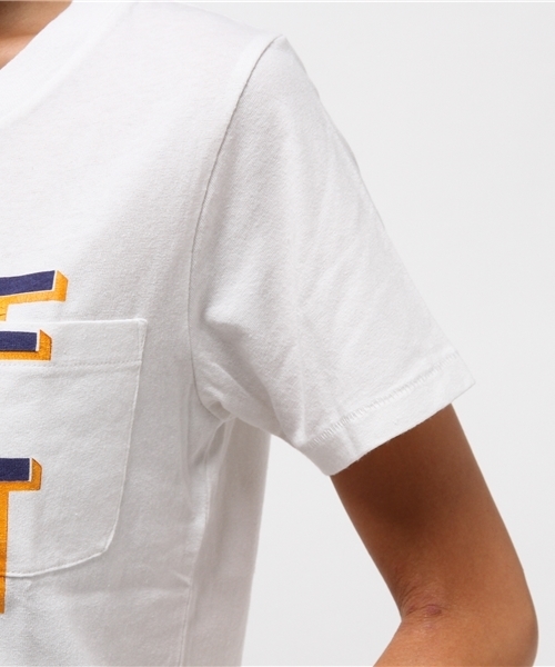 OUTLET(アウトレット)の「【Ciaopanic】ラバーロゴポケTee(Tシャツ/カットソー・レディース・ホワイト/ネイビー・FREE)」の9枚目の写真
