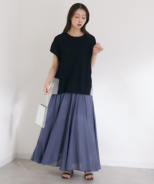 Dignite collier(ディニテコリエ)の「【KATHARINE ROSS】コットンロングスカート(スカート・レディース・ワイン/マスタード/ブルーグレー・MEDIUM)」の13枚目の写真