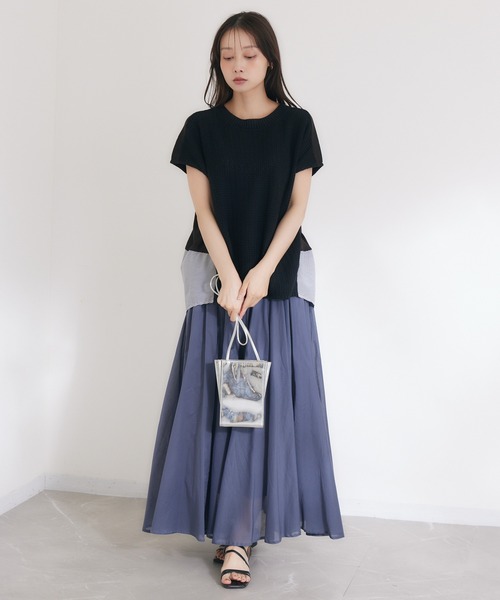 Dignite collier(ディニテコリエ)の「【KATHARINE ROSS】コットンロングスカート(スカート・レディース・ワイン/マスタード/ブルーグレー・MEDIUM)」の14枚目の写真