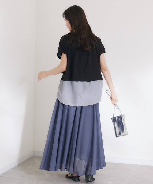 Dignite collier(ディニテコリエ)の「【KATHARINE ROSS】コットンロングスカート(スカート・レディース・ワイン/マスタード/ブルーグレー・MEDIUM)」の15枚目の写真