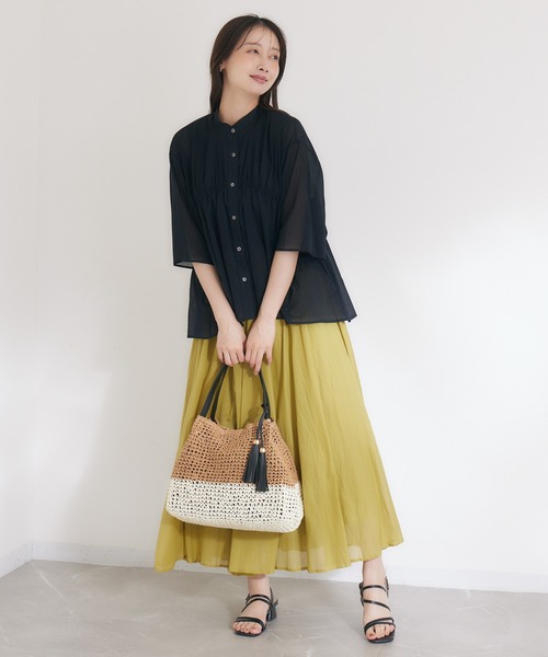 Dignite collier(ディニテコリエ)の「【KATHARINE ROSS】コットンロングスカート(スカート・レディース・ワイン/マスタード/ブルーグレー・MEDIUM)」の22枚目の写真