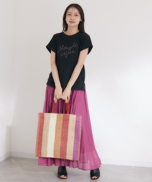 Dignite collier(ディニテコリエ)の「【KATHARINE ROSS】コットンロングスカート(スカート・レディース・ワイン/マスタード/ブルーグレー・MEDIUM)」の5枚目の写真