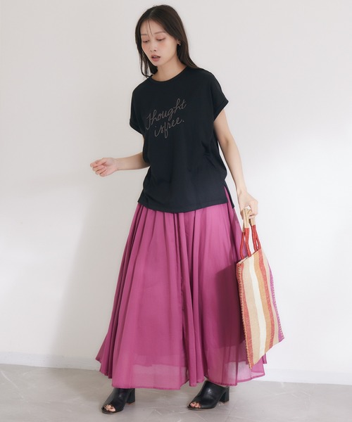 Dignite collier(ディニテコリエ)の「【KATHARINE ROSS】コットンロングスカート(スカート・レディース・ワイン/マスタード/ブルーグレー・MEDIUM)」の6枚目の写真