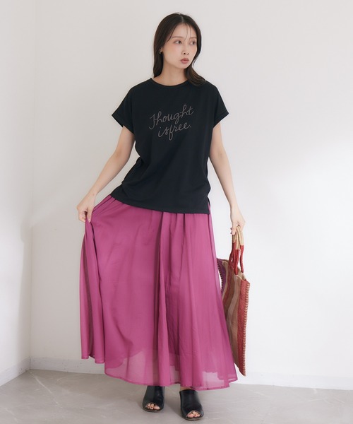 Dignite collier(ディニテコリエ)の「【KATHARINE ROSS】コットンロングスカート(スカート・レディース・ワイン/マスタード/ブルーグレー・MEDIUM)」の7枚目の写真