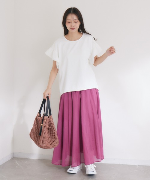 Dignite collier(ディニテコリエ)の「【KATHARINE ROSS】コットンロングスカート(スカート・レディース・ワイン/マスタード/ブルーグレー・MEDIUM)」の8枚目の写真