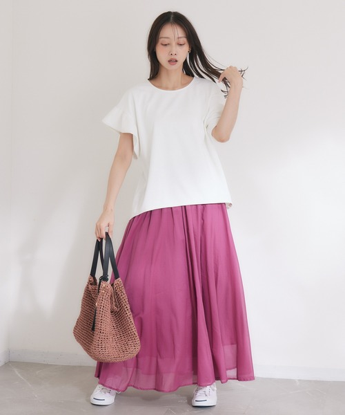 Dignite collier(ディニテコリエ)の「【KATHARINE ROSS】コットンロングスカート(スカート・レディース・ワイン/マスタード/ブルーグレー・MEDIUM)」の10枚目の写真