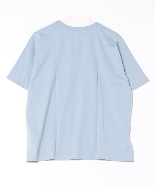 Honeys(ハニーズ)の「アニマルプリントTシャツ(Tシャツ/カットソー・レディース・スミクロ/ホワイト/サックスブルー系/アイボリー・S/M/L/LL)」の5枚目の写真