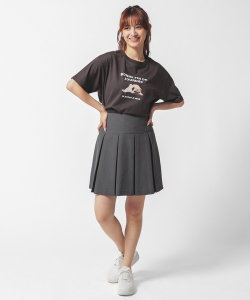 Honeys(ハニーズ)の「アニマルプリントTシャツ(Tシャツ/カットソー・レディース・スミクロ/ホワイト/サックスブルー系/アイボリー・S/M/L/LL)」の14枚目の写真