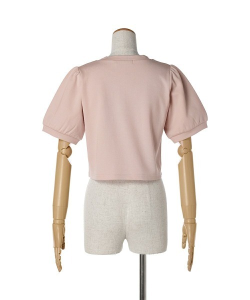 F i.n.t(フィント)の「パール&ビジューフラワーカットトップス/fint(Tシャツ/カットソー・レディース・ライトブルー/ブラック/オフホワイト/ライトピンク・FREE)」の16枚目の写真