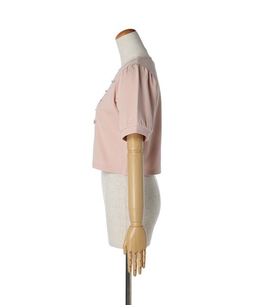 F i.n.t(フィント)の「パール&ビジューフラワーカットトップス/fint(Tシャツ/カットソー・レディース・ライトブルー/ブラック/オフホワイト/ライトピンク・FREE)」の15枚目の写真