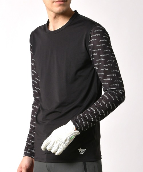 stella77golf(ステラセブンティーンセブンゴルフ)の「接触冷感クルーネックゴルフ長袖カットソー(Tシャツ/カットソー・メンズ・ブラック/ホワイト・SMALL/MEDIUM/LARGE/X-LARGE/XX-LARGE)」の3枚目の写真