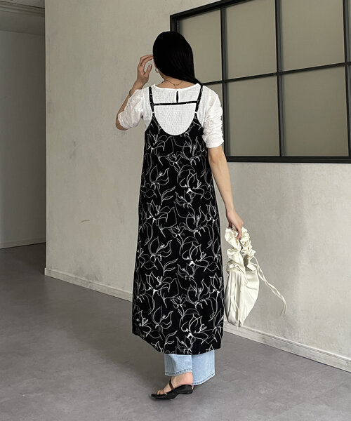 Thevon（ゼボン）の「パフスリーブ5分袖エンボスプルオーバー（Tシャツ/カットソー・レディース・ダークブラウン/イエロー/オフホワイト/ブルー・FREE）」の20枚目の写真