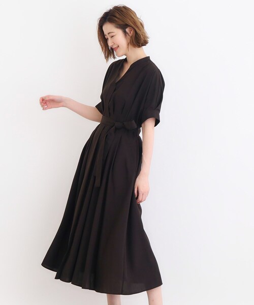 grove（グローブ）の「◆スパンボイルスキッパーワンピース（ワンピース・レディース・マスタード/ブラック系1/スミクロ・02/03/01/04/05）」の11枚目の写真
