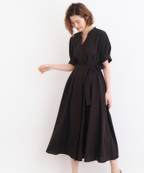 grove（グローブ）の「◆スパンボイルスキッパーワンピース（ワンピース・レディース・マスタード/ブラック系1/スミクロ・02/03/01/04/05）」の10枚目の写真