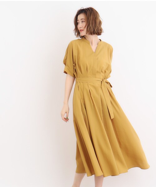 grove（グローブ）の「◆スパンボイルスキッパーワンピース（ワンピース・レディース・マスタード/ブラック系1/スミクロ・02/03/01/04/05）」の7枚目の写真
