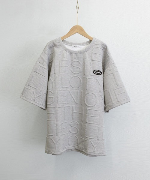 セール】エンボス加工ロゴtシャツ メンズ 韓国風（Tシャツ