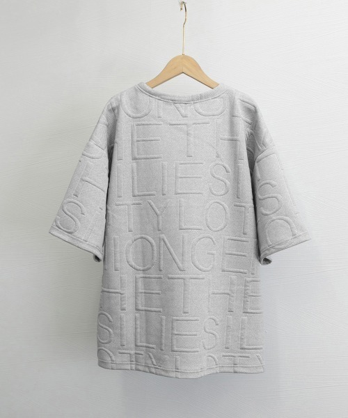 セール】エンボス加工ロゴtシャツ メンズ 韓国風（Tシャツ