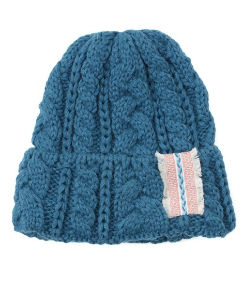 チチカカ（チチカカ）の「ケーブル編みニットキャップ（ニットキャップ/ビーニー・レディース・ボルドー/アイボリー/ブルー/ブラック・FREE）」の12枚目の写真