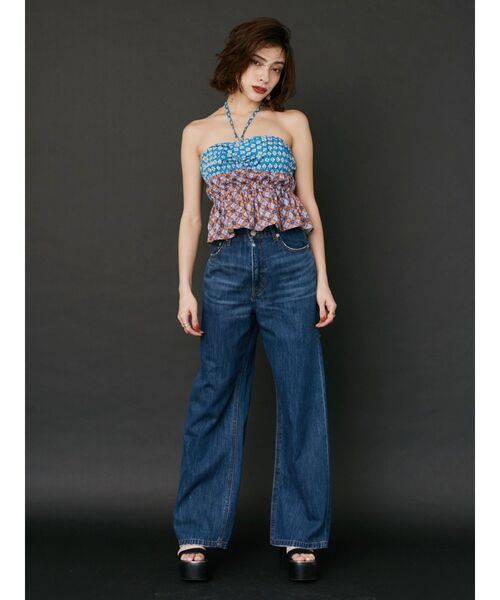 EVRIS（エヴリス）の「オリジナルパターントップス（キャミソール・レディース・パープル/ブルー/オレンジ・FREE）」の8枚目の写真