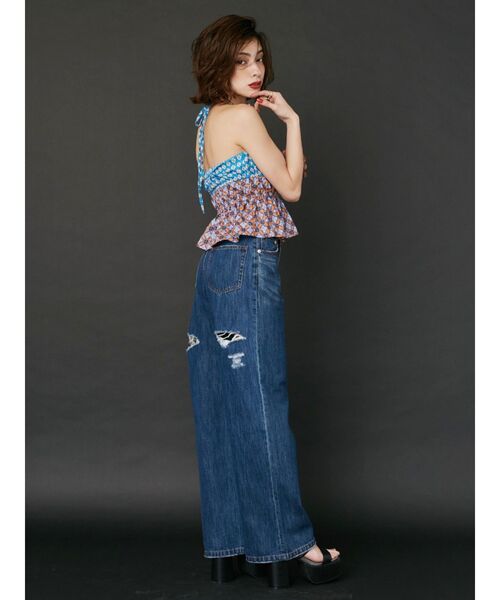 EVRIS（エヴリス）の「オリジナルパターントップス（キャミソール・レディース・パープル/ブルー/オレンジ・FREE）」の9枚目の写真