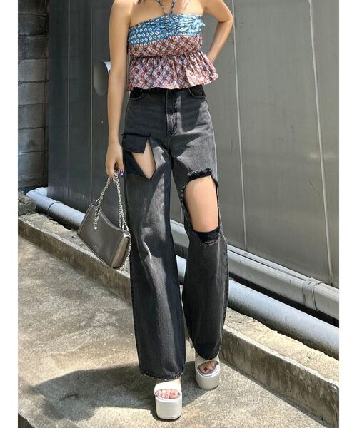 EVRIS（エヴリス）の「オリジナルパターントップス（キャミソール・レディース・パープル/ブルー/オレンジ・FREE）」の11枚目の写真