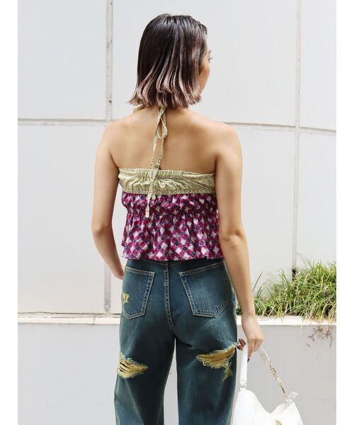 EVRIS（エヴリス）の「オリジナルパターントップス（キャミソール・レディース・パープル/ブルー/オレンジ・FREE）」の17枚目の写真